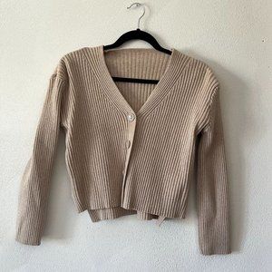 Tan Knit Cardigan
